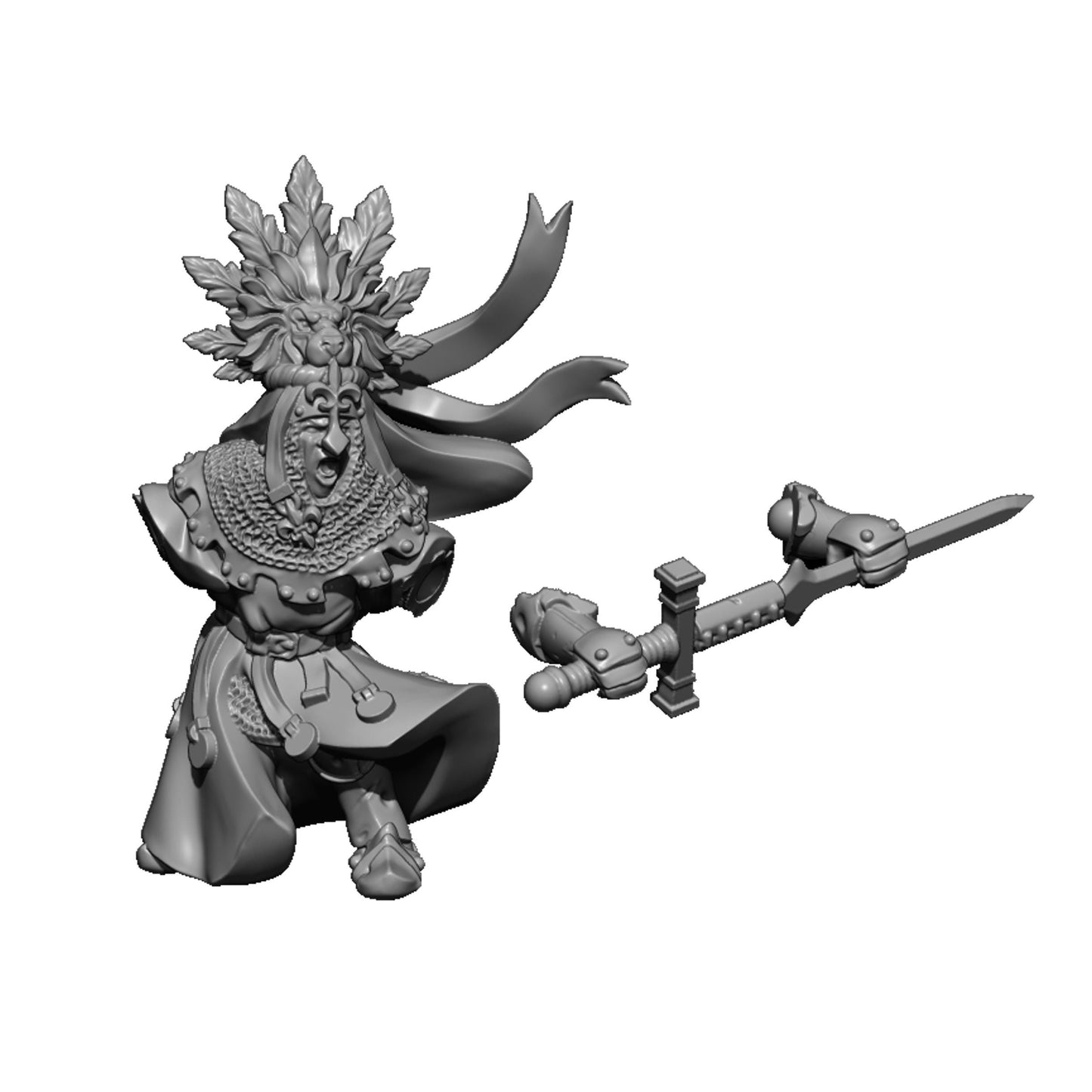 Knight of the Lion, Fantasy Skirmish Miniatures by MoM Miniatures, perfect for Fantasy Wargames and RPGs