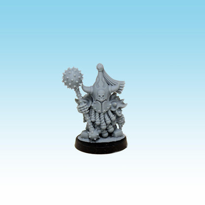 Infernal Dwarf Guards with Mace, Fantasy Skirmish Miniatures by MoM Miniatures, perfect for Fantasy Wargames and RPGs