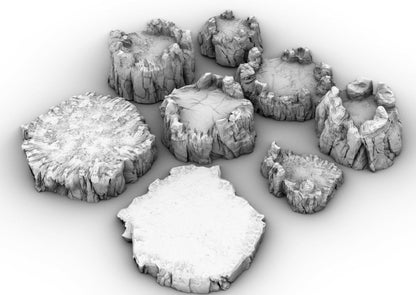 Buttes with Cave Options by GameScape3D - 3D Printed Tabletop Terrain, Perfect for Wargames, Board Games, Role Playing Games