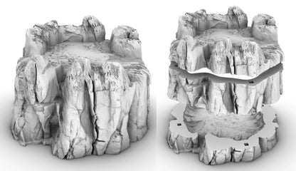 Buttes with Cave Options by GameScape3D - 3D Printed Tabletop Terrain, Perfect for Wargames, Board Games, Role Playing Games