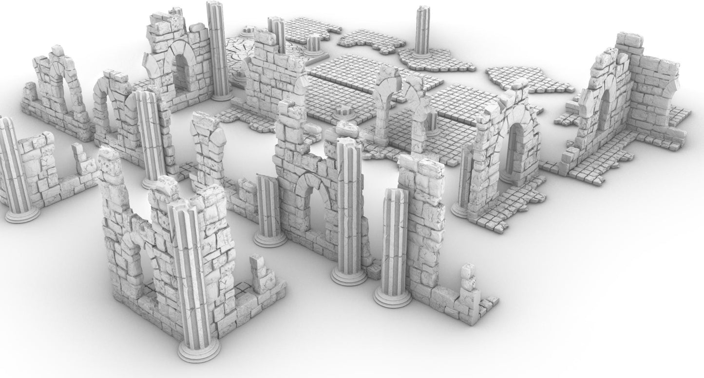 Scatter Ruins and Watch Post by GameScape3D - 3D Printed Tabletop Terrain, Perfect for Wargames, Role playing games, Tabletop games
