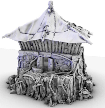 Goblin Swamp Clan House 3 stories by GameScape3D - 3D Printed Tabletop Terrain, Perfect for Wargames, Board Games, RPGs