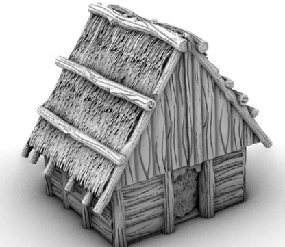 Tool Shed with Slide in Walls by GameScape3D - 3D Printed Tabletop Terrain, Perfect for Wargames, Board Games, RPGs
