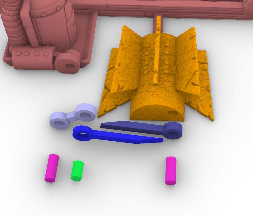 Darkage River Steam Ferry by GameScape3D - 3D Printed Tabletop Terrain, Perfect for Wargames, Board Games, RPGs