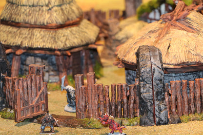 Celtic Pallisade and Homestead by GameScape3D - 3D Printed Tabletop Terrain, Perfect for Wargames, Board Games, RPGs