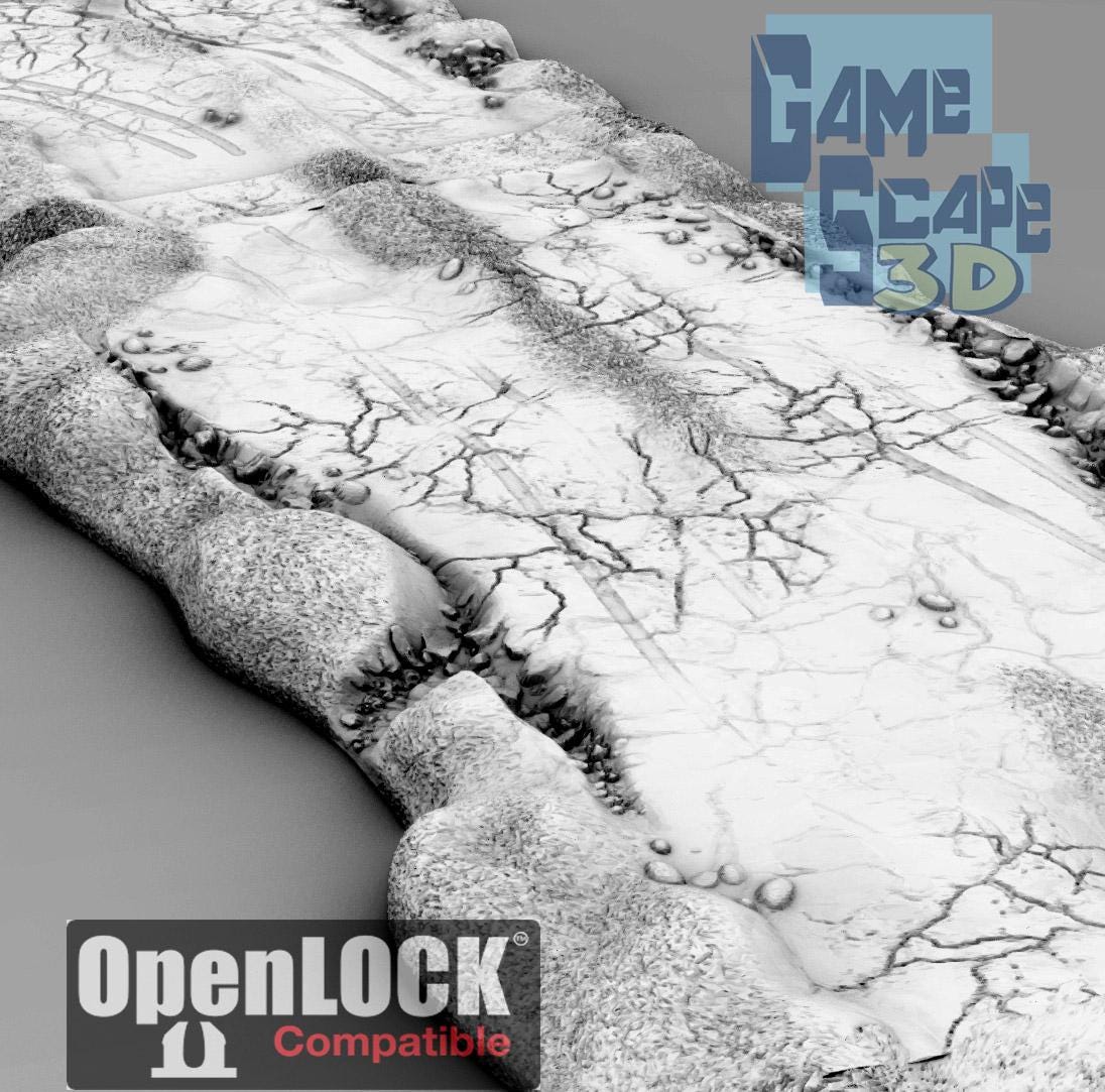 Simple Dirt Road - 3D Printed Tabletop Terrain, Perfect for Wargames, Board Games, Role Playing Games