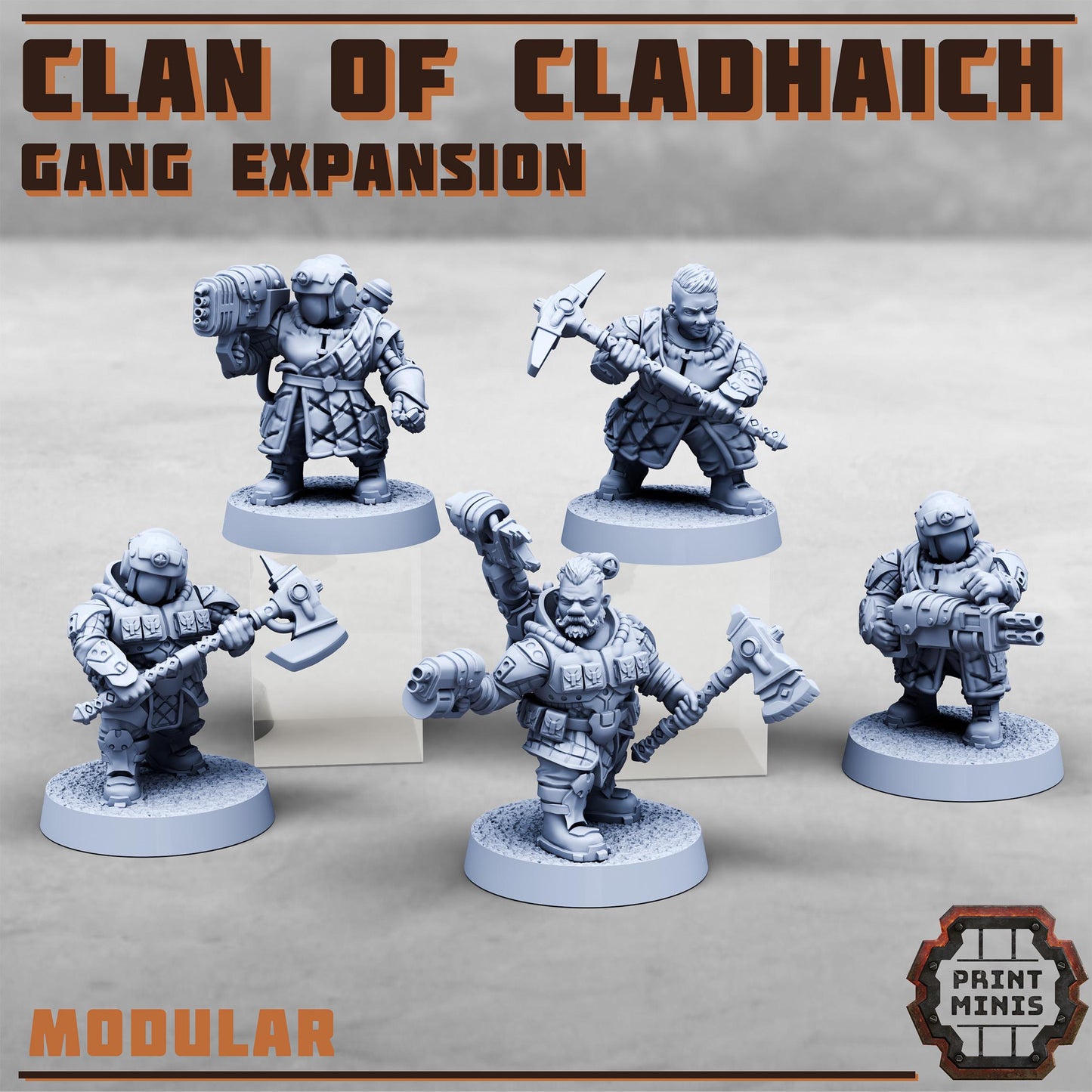Sci-Fi Dwarf Mercenaries – Modular Mini Gang Expansion