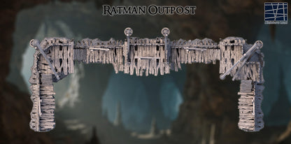 Ratman Outpost- Tabletop Terrain - 28 MM, Tabletop 3D Printed Terrain by MiniatureLand, Perfect for Wargaming and RPGs