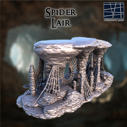 Spider Lair - Tabletop Terrain - 28 MM, Tabletop 3D Printed Terrain by MiniatureLand, Perfect for Wargaming and RPGs