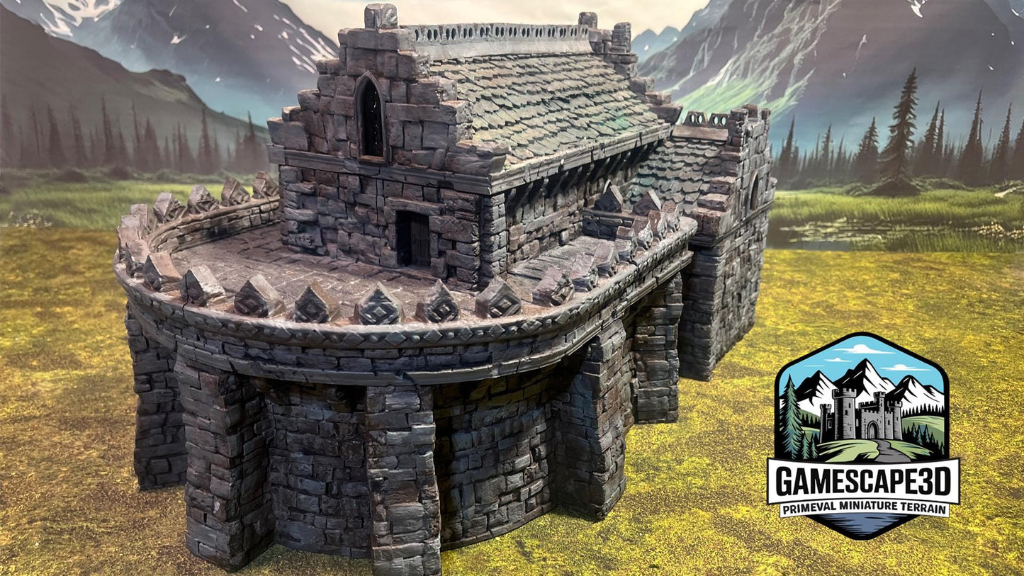 Massive Barracks - 3D Printed Tabletop Terrain, Perfect for Wargames, Board Games, Role Playing Games