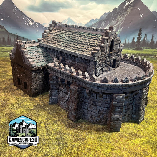 Massive Barracks - 3D Printed Tabletop Terrain, Perfect for Wargames, Board Games, Role Playing Games