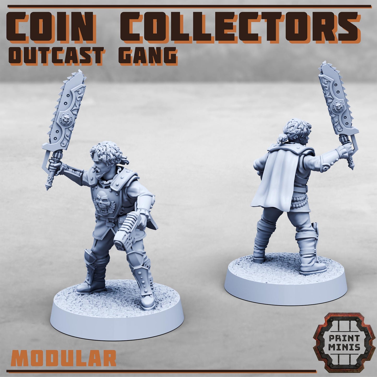 Coin Collectors - Outcast Gang -  Sci-Fi Grimdark  Tax Collector Mercenaries by Print Minis
