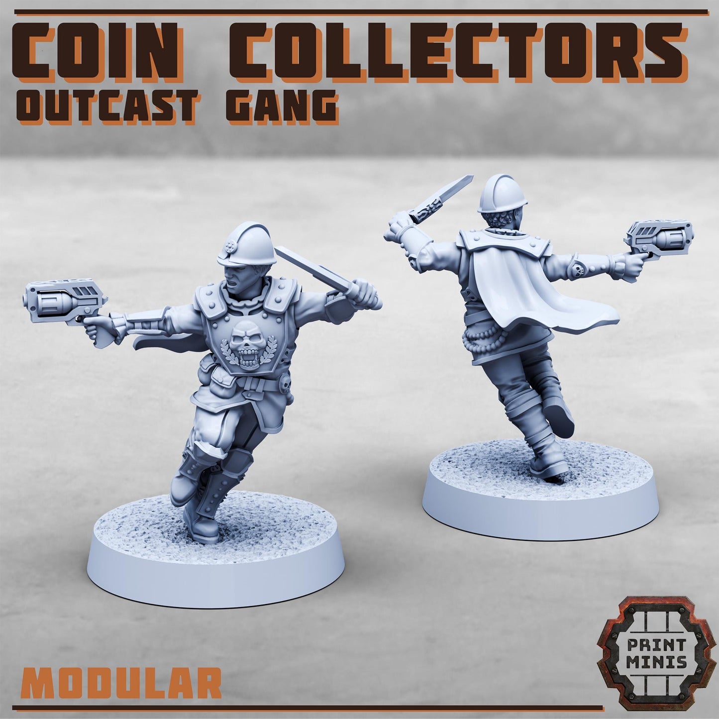 Coin Collectors - Outcast Gang -  Sci-Fi Grimdark  Tax Collector Mercenaries by Print Minis