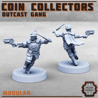 Coin Collectors - Outcast Gang -  Sci-Fi Grimdark  Tax Collector Mercenaries by Print Minis