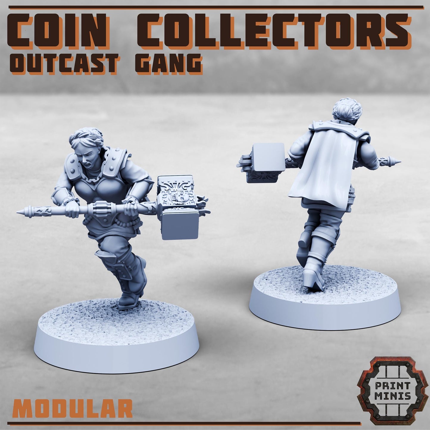 Coin Collectors - Outcast Gang -  Sci-Fi Grimdark  Tax Collector Mercenaries by Print Minis