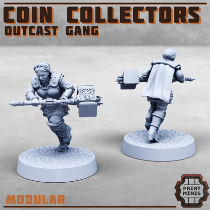 Coin Collectors - Outcast Gang -  Sci-Fi Grimdark  Tax Collector Mercenaries by Print Minis