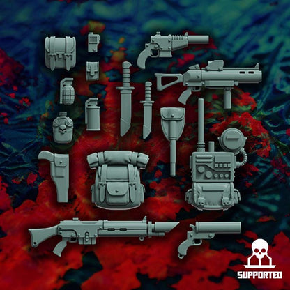 Master Regiment Template Set Miniatures by Reptilian Overlords,  Imperial guard infantry regiment