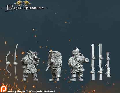 Grimdark forestdwellers, Fantasy Skirmish Miniatures by Magori Miniatures, perfect for Fantasy Wargames and RPGs