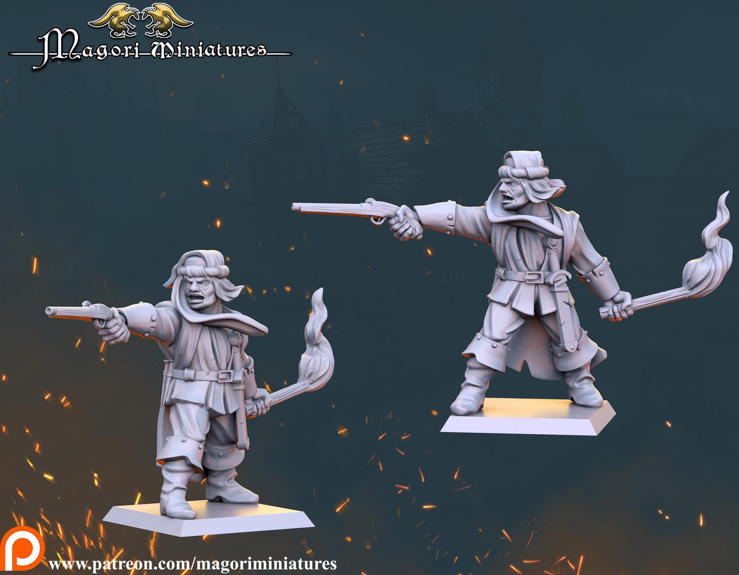 Witch Hunter Warband, Fantasy Skirmish Miniatures by Magori Miniatures, perfect for Fantasy Wargames and RPGs