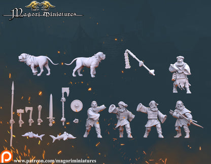 Witch Hunter Warband, Fantasy Skirmish Miniatures by Magori Miniatures, perfect for Fantasy Wargames and RPGs