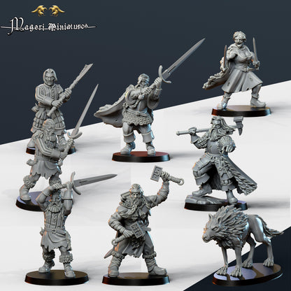 Band of the Wolf, Fantasy Skirmish Miniatures by Magori Miniatures, perfect for Fantasy Wargames and RPGs