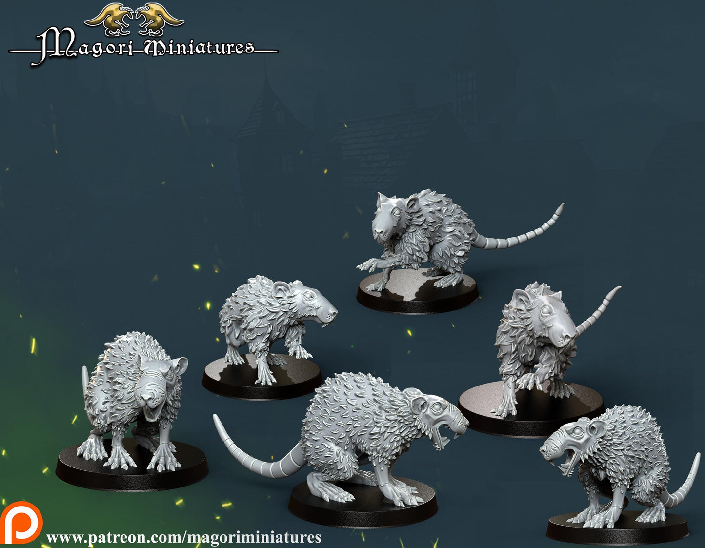 Ratfolk Warband , Fantasy Skirmish Miniatures by Magori Miniatures, perfect for Fantasy Wargames and RPGs