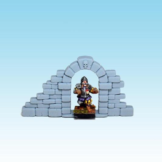 Ruined Walls, Fantasy Skirmish Miniatures by MoM Miniatures, perfect for Fantasy Wargames and RPGs