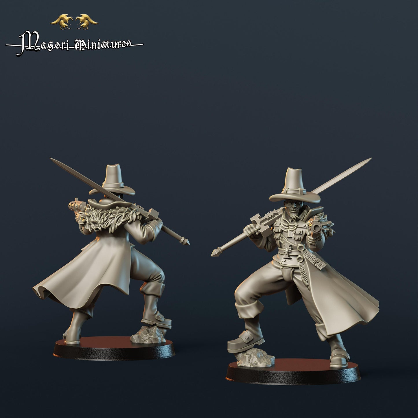 Grimdark Inquisitor Witch Hunter, Sci-Fi Skirmish Miniatures by Magori Miniatures, perfect for FSci-Fi Wargames and RPGs