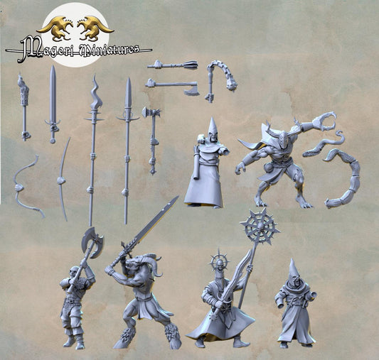 Cultist Warband, Fantasy Skirmish Miniatures by Magori Miniatures, perfect for Fantasy Wargames and RPGs