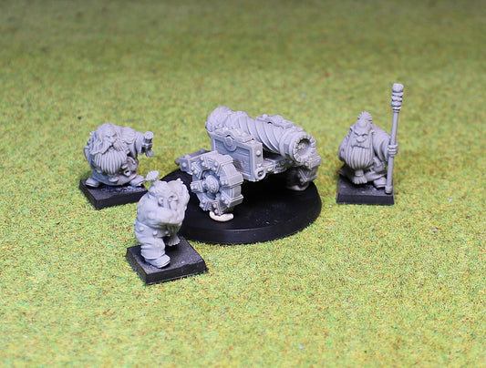 Dwarf Cannon, Fantasy Skirmish Miniatures by MoM Miniatures, perfect for Fantasy Wargames and RPGs