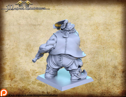 Ottoman Ogre, Fantasy Miniatures by Magori Miniatures, perfect for Fantasy Wargames and RPGs