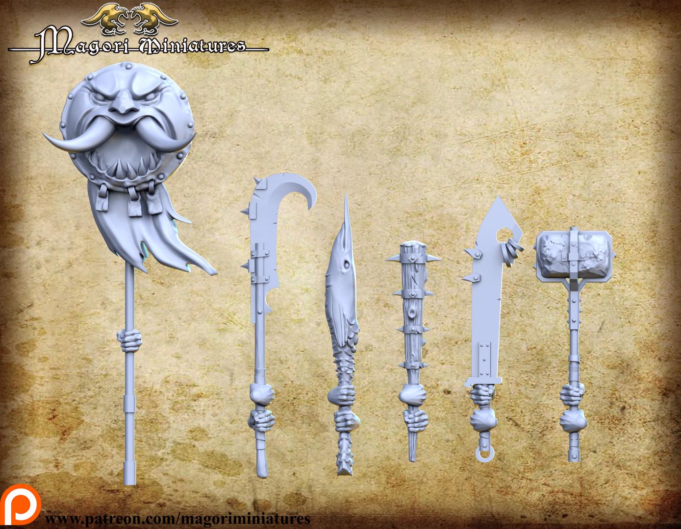Ogre Heavies, Fantasy Miniatures by Magori Miniatures, perfect for Fantasy Wargames and RPGs