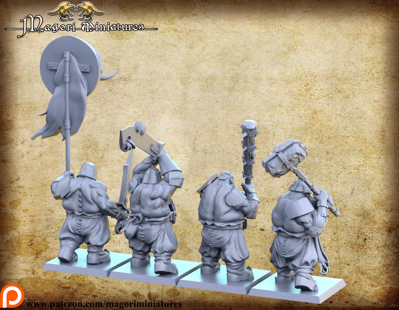 Ogre Heavies, Fantasy Miniatures by Magori Miniatures, perfect for Fantasy Wargames and RPGs