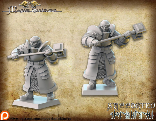 Priest of the Hammer God, Fantasy Skirmish Miniatures by Magori Miniatures, perfect for Fantasy Wargames and RPGs