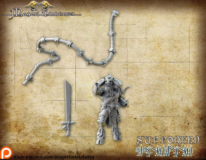 One-Eyed Goatchief, Fantasy Miniatures by Magori Miniatures, perfect for Fantasy Wargames and RPGs