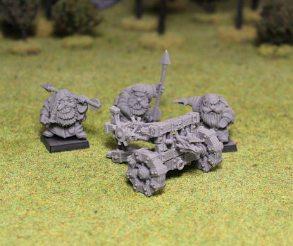 Dwarf Bolt Launcher, Fantasy Skirmish Miniatures by MoM Miniatures, perfect for Fantasy Wargames and RPGs