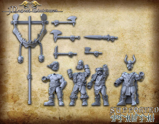 Marauder Tribesmen, Fantasy Skirmish Miniatures by Magori Miniatures, perfect for Fantasy Wargames and RPGs