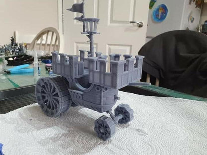 Steam fueled Landship with crew, Fantasy Skirmish Miniatures by Magori Miniatures, perfect for Fantasy Wargames and RPGs