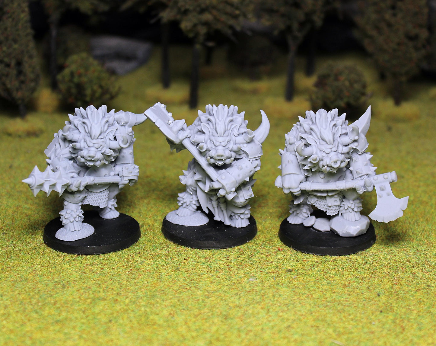 Ogre Pigs, Fantasy Skirmish Miniatures by MoM Miniatures, perfect for Fantasy Wargames and RPGs