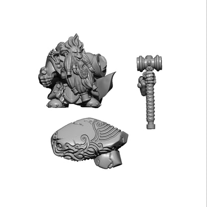 Dwarven Clan Lord, Fantasy Skirmish Miniatures by MoM Miniatures, perfect for Fantasy Wargames and RPGs
