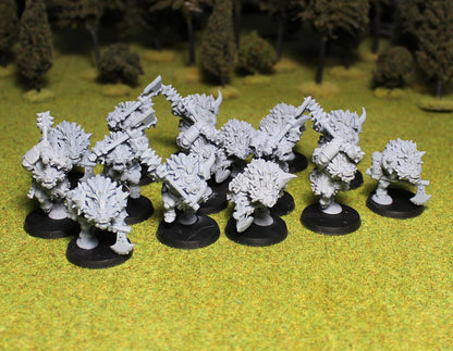Pigmen Warriors, Fantasy Skirmish Miniatures by MoM Miniatures, perfect for Fantasy Wargames and RPGs