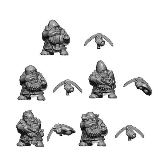 Dwarf Crossbowmen, Fantasy Skirmish Miniatures by MoM Miniatures, perfect for Fantasy Wargames and RPGs