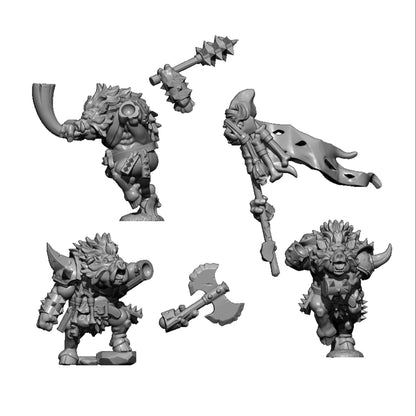 Pigmen Warriors, Fantasy Skirmish Miniatures by MoM Miniatures, perfect for Fantasy Wargames and RPGs