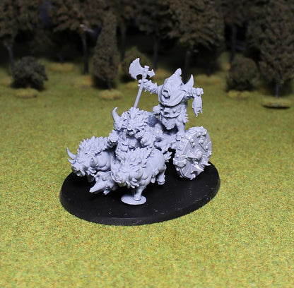 Pigmen Cart, Fantasy Skirmish Miniatures by MoM Miniatures, perfect for Fantasy Wargames and RPGs