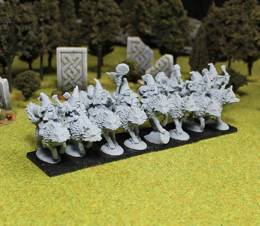 Dwarf Ranger on Fox, Fantasy Skirmish Miniatures by MoM Miniatures, perfect for Fantasy Wargames and RPGs
