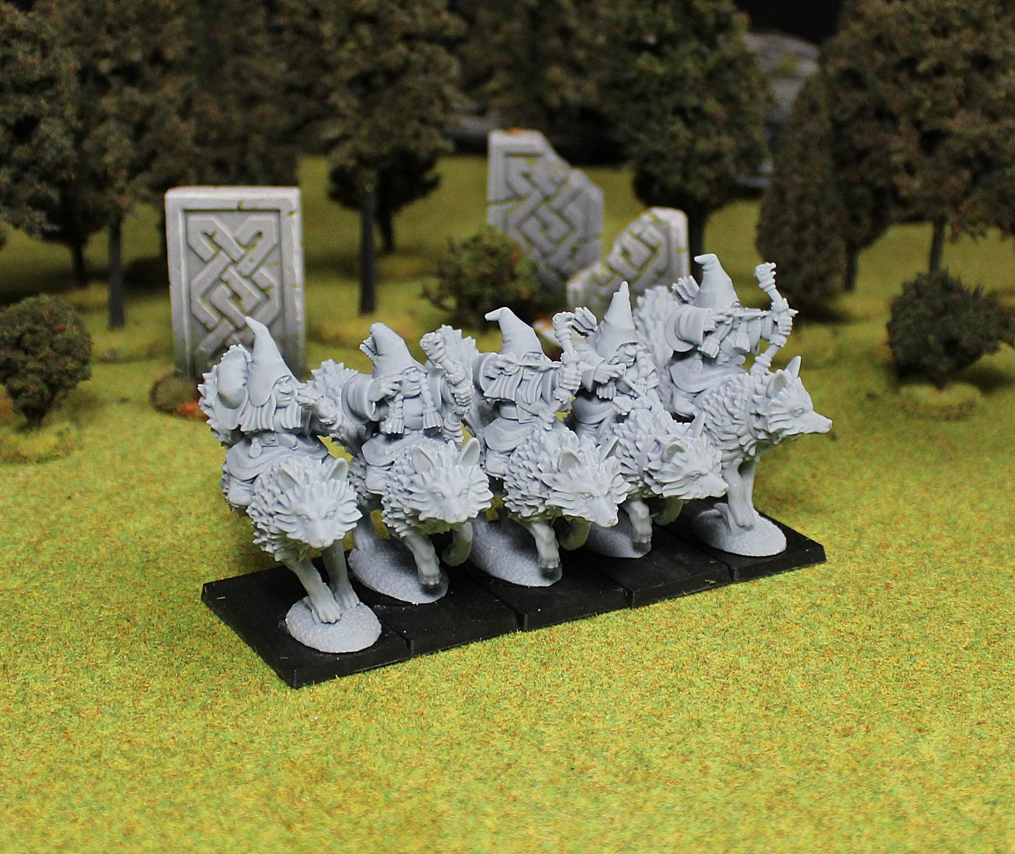 Dwarf Ranger on Fox, Fantasy Skirmish Miniatures by MoM Miniatures, perfect for Fantasy Wargames and RPGs