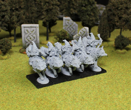 Dwarf Ranger on Fox, Fantasy Skirmish Miniatures by MoM Miniatures, perfect for Fantasy Wargames and RPGs