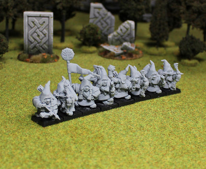 Dwarven Rangers with Bow, Fantasy Skirmish Miniatures by MoM Miniatures, perfect for Fantasy Wargames and RPGs