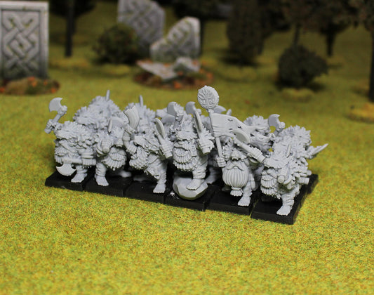 Slayers Ranger Dwarves, Fantasy Skirmish Miniatures by MoM Miniatures, perfect for Fantasy Wargames and RPGs