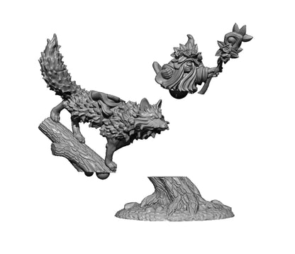 Forest Dwarf Sorceress, Fantasy Skirmish Miniatures by MoM Miniatures, perfect for Fantasy Wargames and RPGs